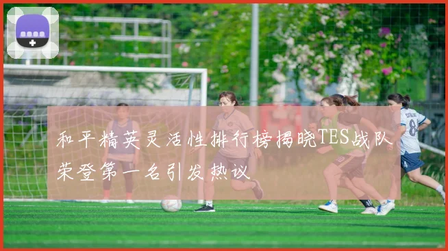 和平精英灵活性排行榜揭晓TES战队荣登第一名引发热议